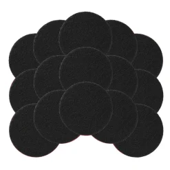 6.5" Black Baseboard & Floor Wax Stripping Pads - Case of 15