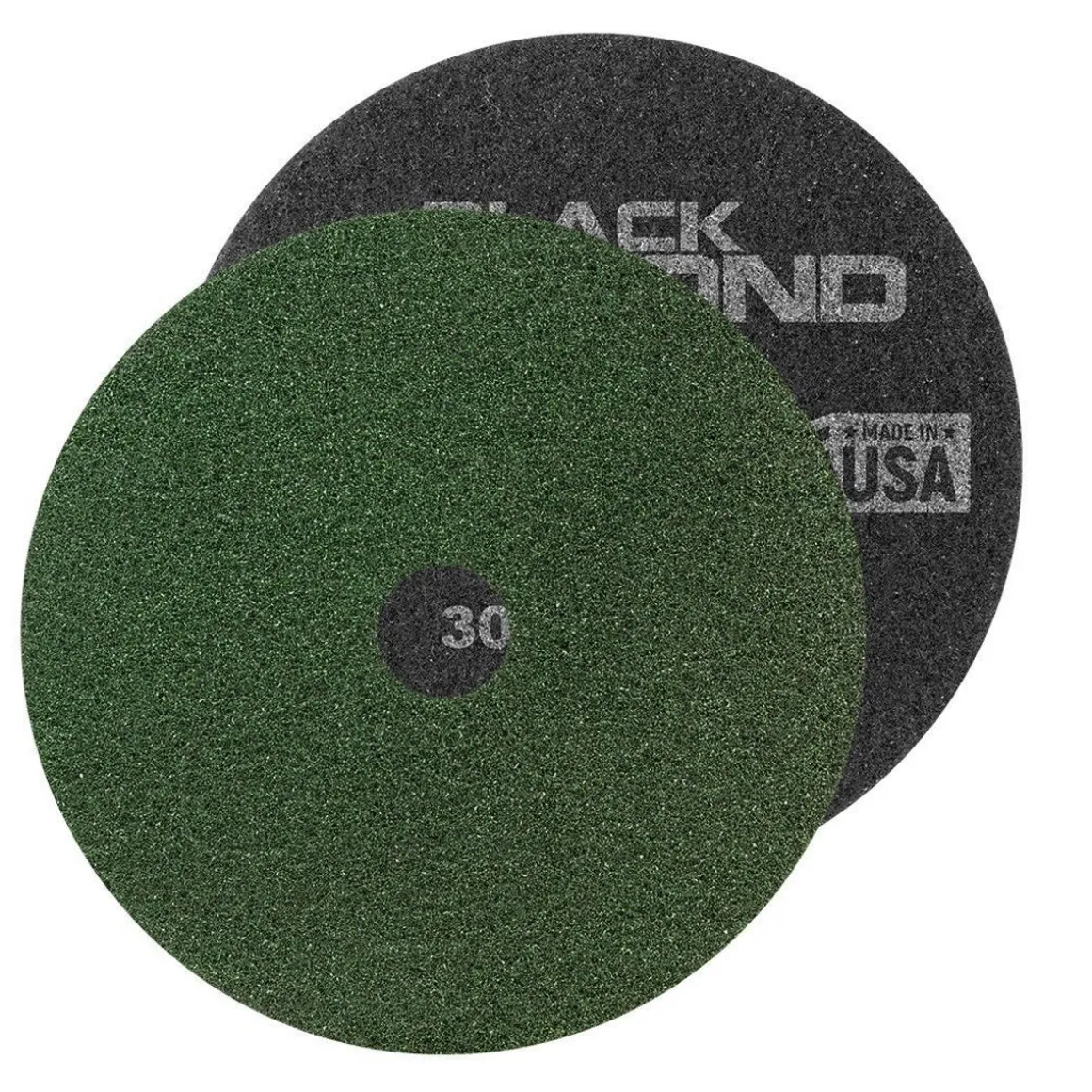 Black Diamond 3000 Grit Green Concrete & Natural Stone Floor Prep Pads (12" - 28" Round) - Case of 2
