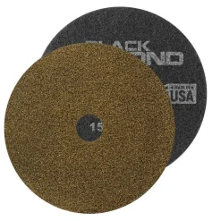 Black Diamond 1500 Grit Yellow Concrete & Natural Stone Floor Prep Pads (12" - 28" Round) - Case of 2