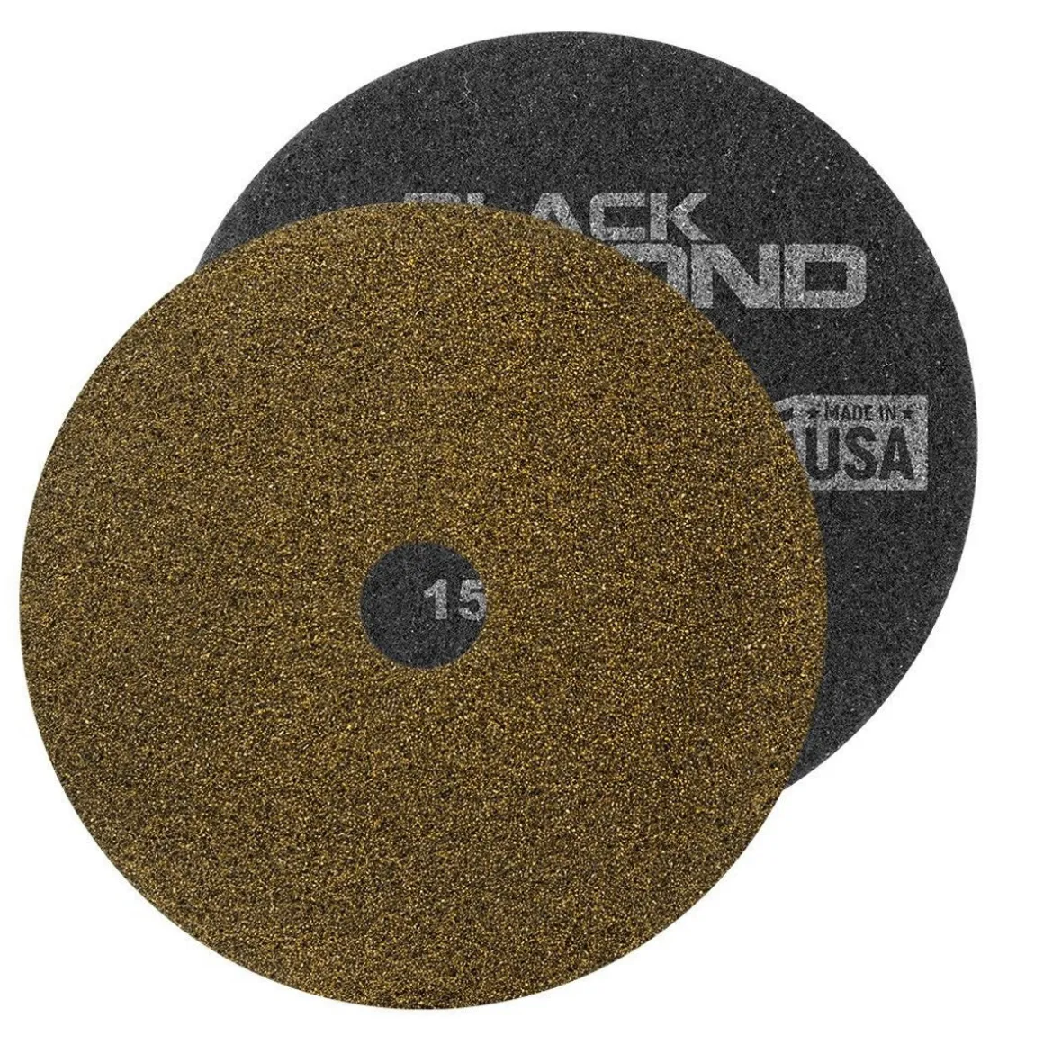 Black Diamond 1500 Grit Yellow Concrete & Natural Stone Floor Prep Pads (12" - 28" Round) - Case of 2