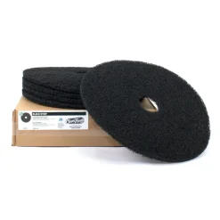 17" Black Floor Stripping Pads - Case of 5