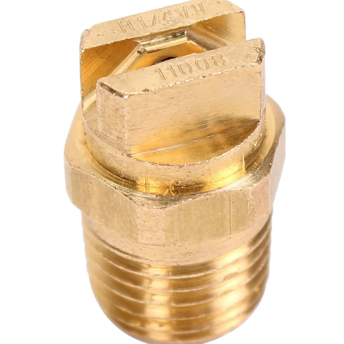 1/4" Brass 110° Universal V-Jet Spray Nozzle (#11008) for Non-Heated Carpet Extractors - #08 Orifice