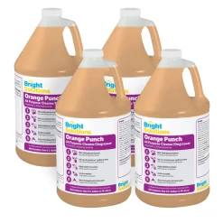 Bright Solutions® Orange Punch Degreaser All Purpose Cleaner (1 Gallon Bottles) - Case of 4