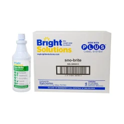 Bright Solutions® Sno-Brite Clinging Bowl Cleaner (32 oz Flip Top Bottles) - Case of 12