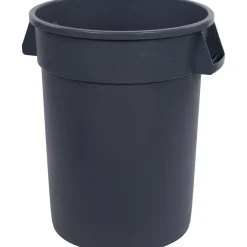 Carlisle® Bronco™ 32 Gallon Gray Round Trash Container (#34103223) - Case of 4