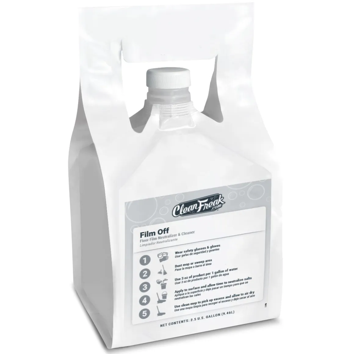 CleanFreak® 'Film Off' Floor Neutralizer & Cleaner (2.5 Gallon FlexMax™ Pouch)