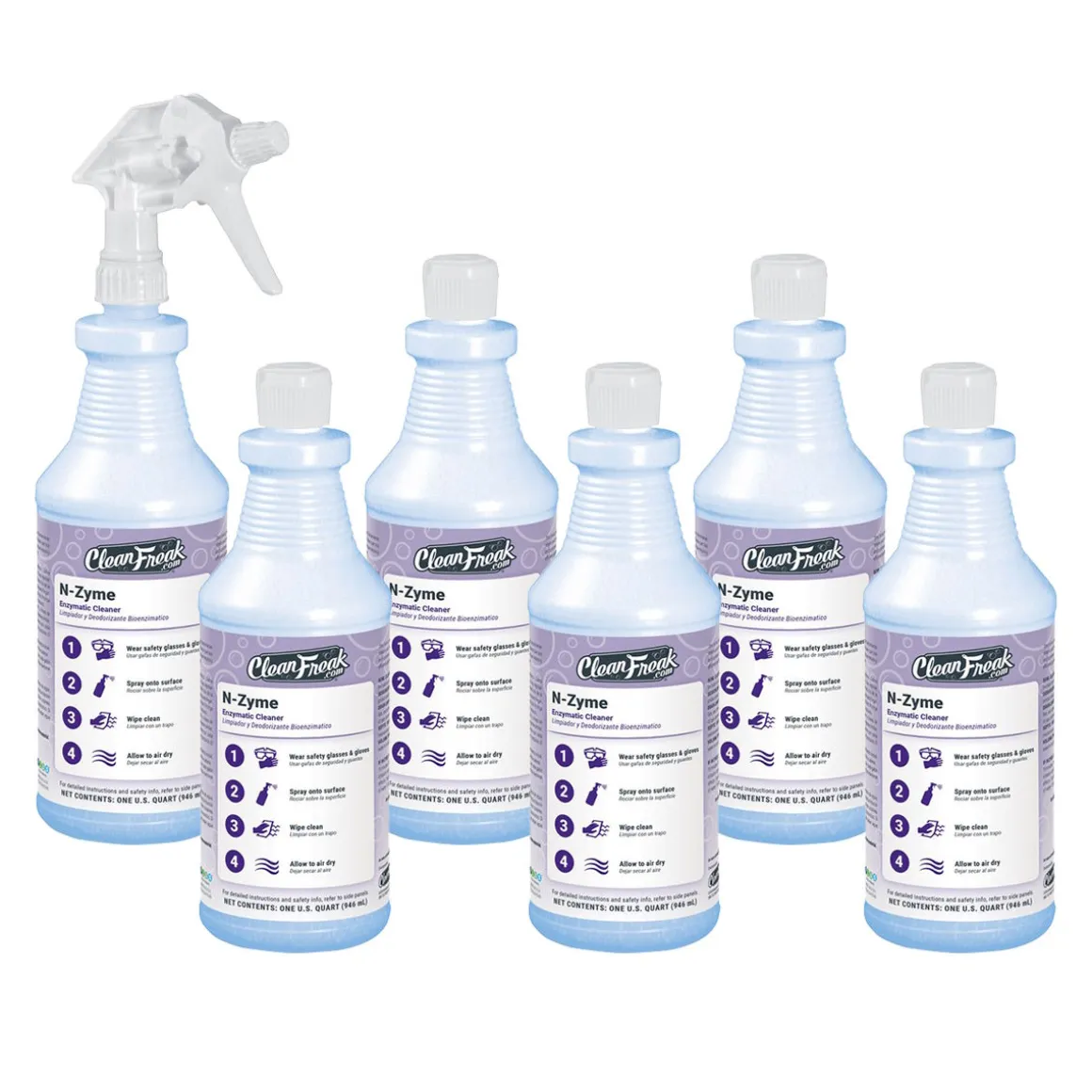 CleanFreak® 'N-Zyme' Enzymatic Cleaner (32 oz Bottles) - Case of 6