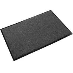 Crown Rely-On 36" x 60" Charcoal Olefin Wiper Floor Mat (3/8" Thick)