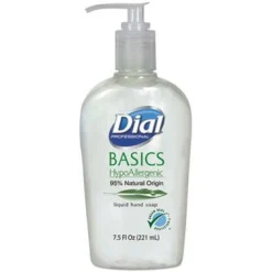 Dial® Professional Basics HypoAllergenic Liquid Hand Soap (7.5 oz Pump Bottles) - Case of 12