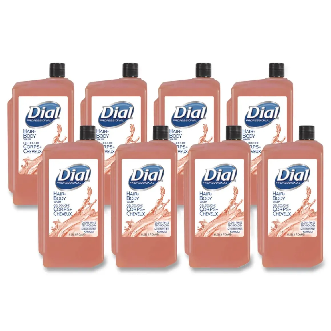 Dial® Professional Hair & Body Wash (1000 ml Refills) - Case of 8