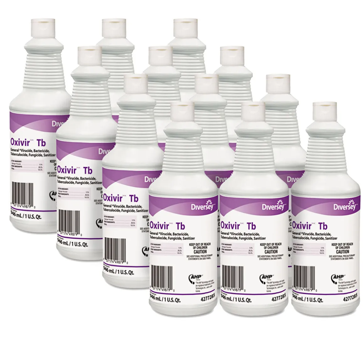 Diversey™ Oxivir Tb Virucidal & Disinfectant (32 oz Squeeze Bottles) - Case of 12