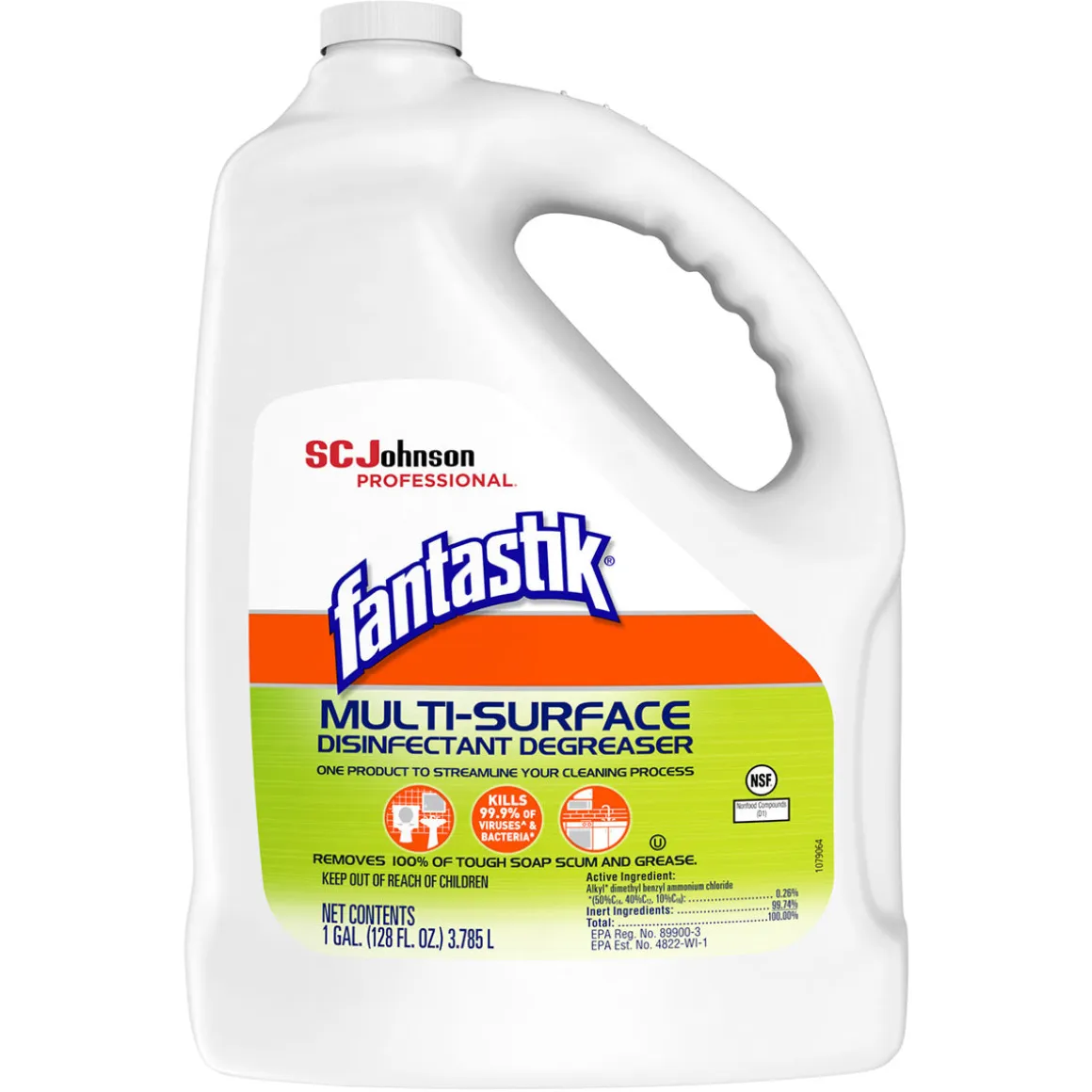 Fantastik® Pleasant Scent Multi-Purpose Disinfectant Degreaser (1 Gallon Bottles) - Case of 4