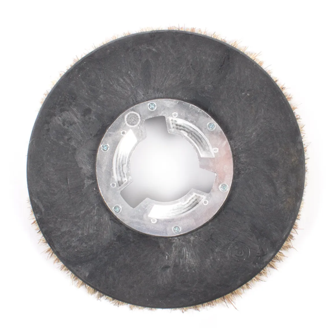 13" Floor Buffer Light Duty Marble & Stone Floor Scrubbing & Polishing Brush w/ Union Mix Bristles (11" Actual Diameter)