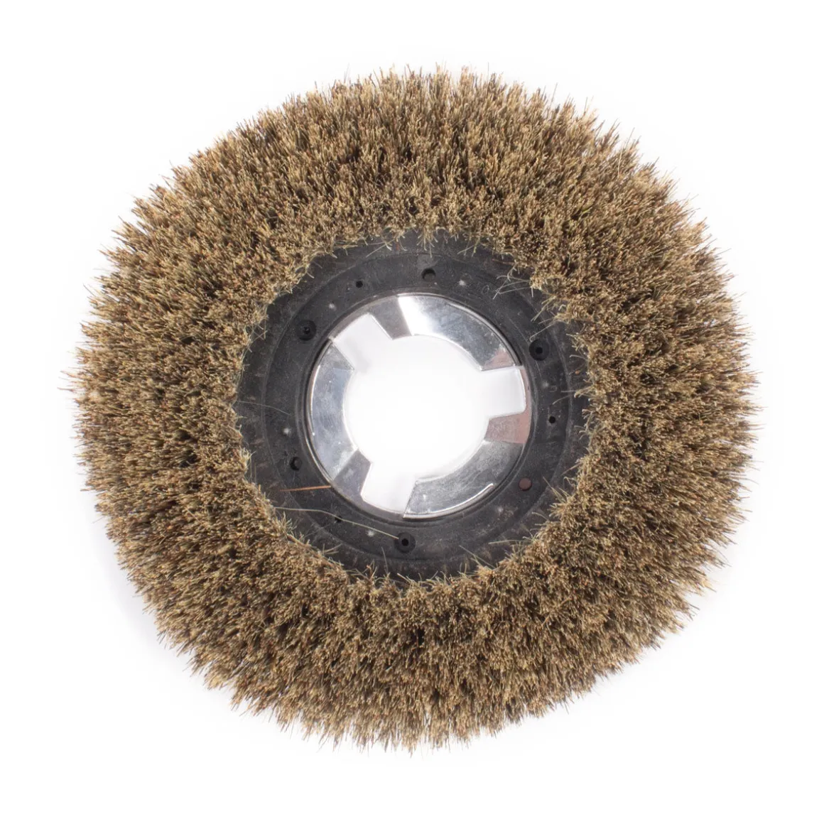 15" Floor Buffer Light Duty Marble & Stone Floor Scrubbing & Polishing Brush w/ Union Mix Bristles (13" Actual Diameter)