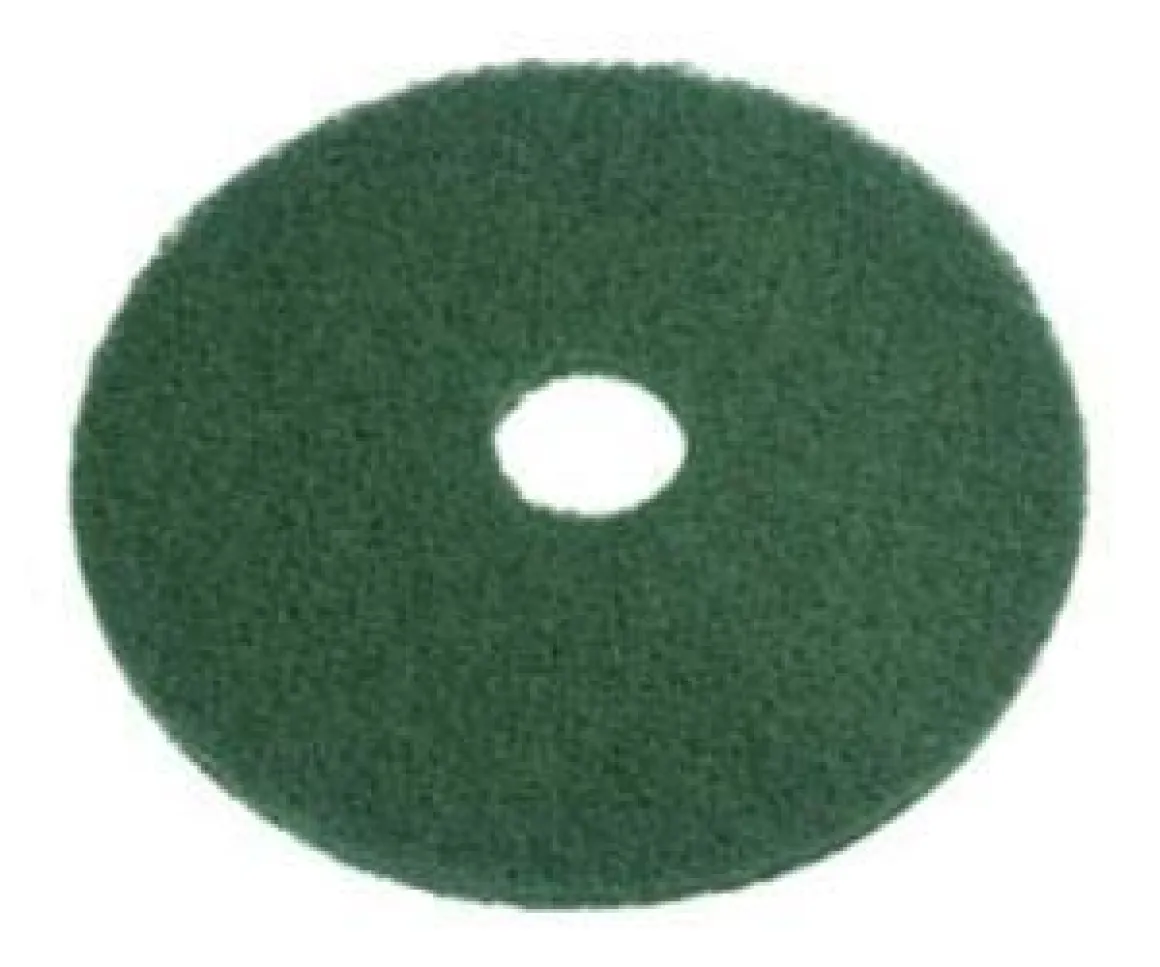 12" Green Heavy Duty Scrub & Top Layer Floor Removal Pads - Case of 5