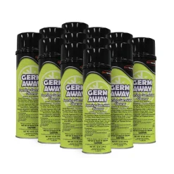 Hospeco® Germ Away Foaming Germicidal Disinfectant Cleaner (18 oz Aerosol Cans) - Case of 12