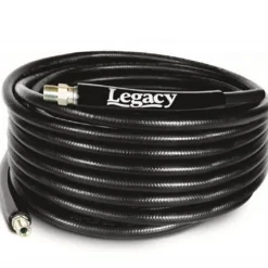 Legacy 3/8" x 100' Black 4,000 PSI Pressure Washer Hose w/ Male Pipe Thread Connectors