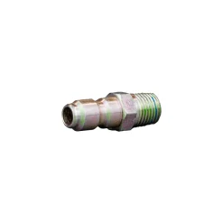 1/4" Legacy Zinc-Plated Steel Male Quick Connect Plug Coupler w/ Male Pipe Thread (MPT)