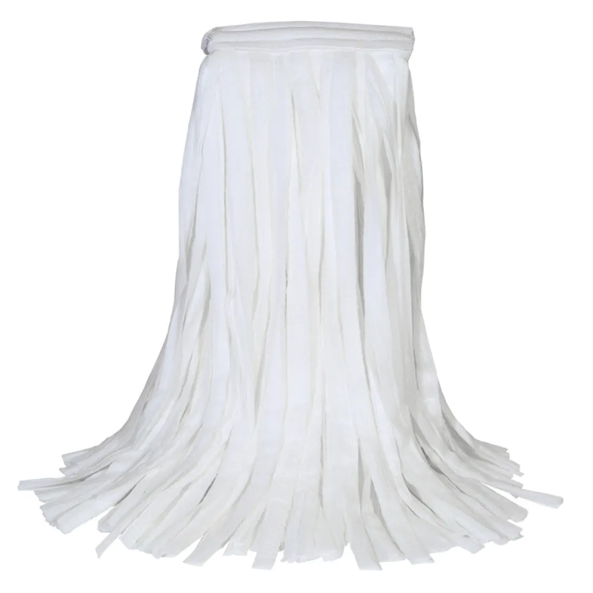 MaxiSorb™ Rayon & Polyester #24 White Non-Woven Lint Free Mops w/ 1" Narrow Band (Size: Medium | Cut Ends) - Case of 12