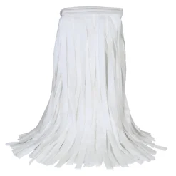 MaxiSorb™ Rayon & Polyester #16 White Non-Woven Lint Free Mops w/ 1" Narrow Band (Size: Small | Cut Ends) - Case of 12