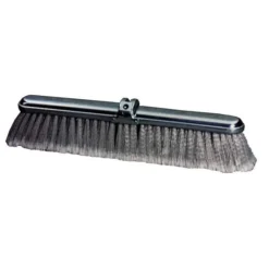 Milwaukee Dustless 24" Gray Flagged Styrene Plastic Bristle Push Broom for Polished Floors