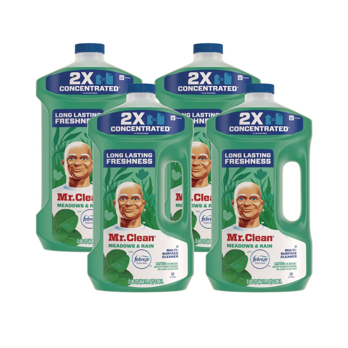 Mr. Clean® Meadows & Rain Multi-Purpose Cleaning Solution w/ Febreze (64 oz Bottles) - Case of 4