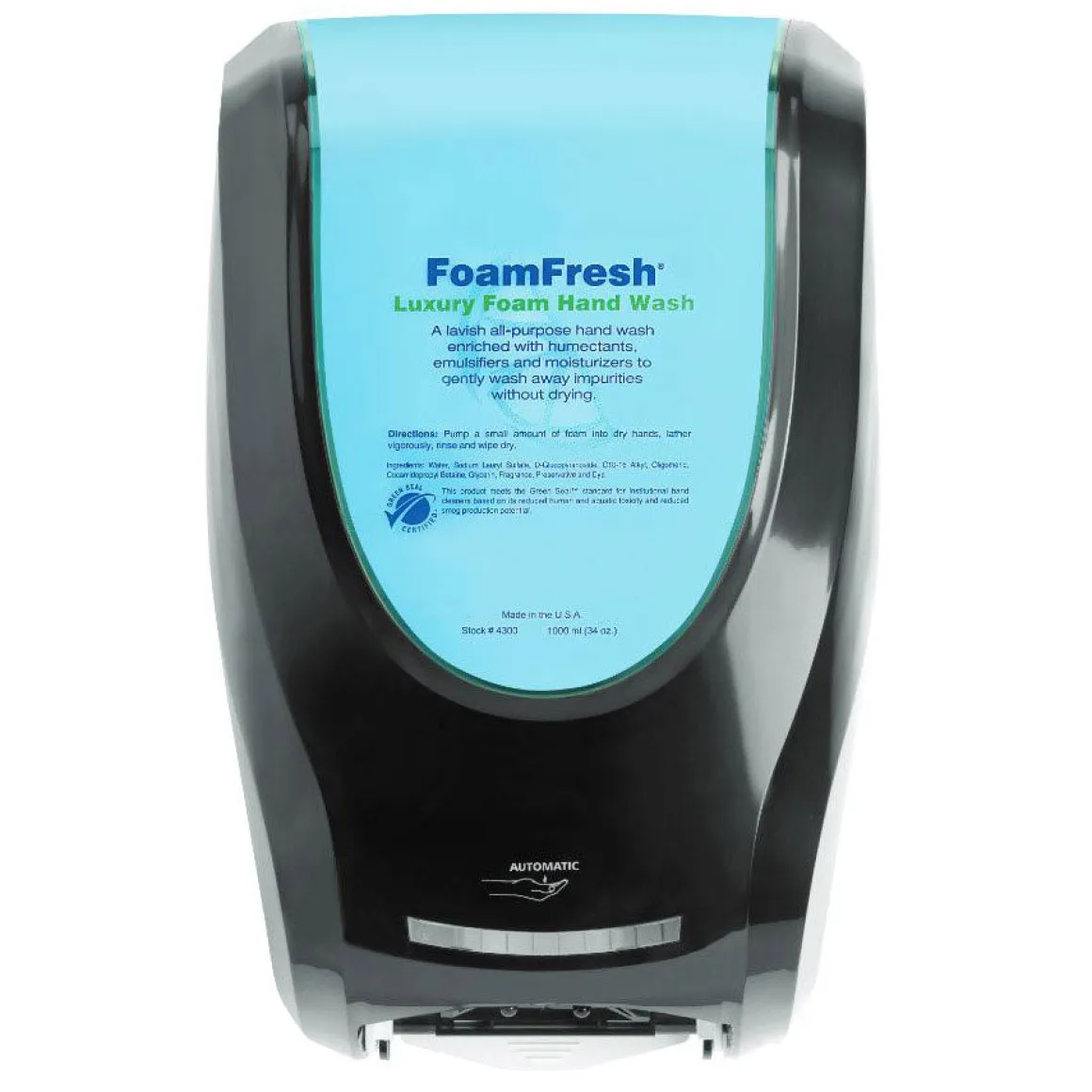 Nyco® Black Duo Hands Free Hand Sanitizer & Soap Dispenser (1 Liter)