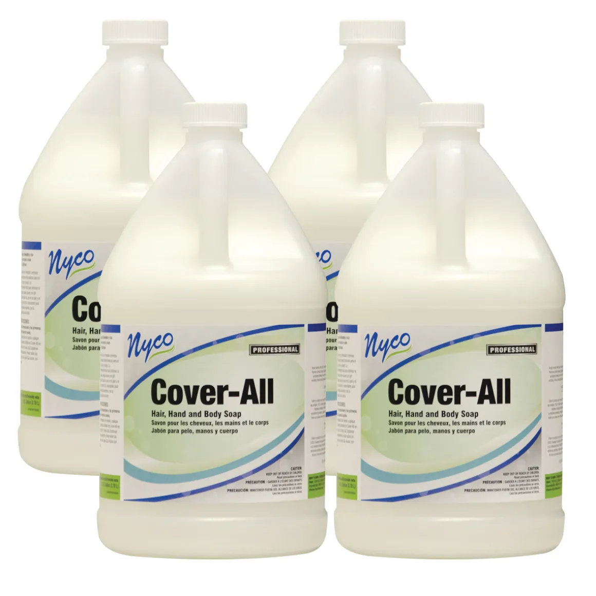 Nyco® 'Cover-All' Lotionized Hair, Hand & Body Soap (1 Gallon Bottles) - Case of 4