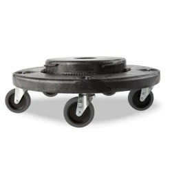 Rubbermaid® Black Trash Can Dolly w/ 3" Heavy-Duty Quiet Casters for Brute® 20 - 55 Gallon Trash Containers