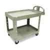 Rubbermaid® Heavy Duty 2-Shelf Service & Utility Cart (#4520-88) - Beige