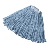 Rubbermaid® 16 oz Dura Pro Cotton, Rayon & Synthetic Blend Blue Wet Mop w/ 1" Headband (Size: Small | Cut Ends)