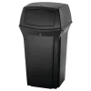 Rubbermaid® Ranger® 45 Gallon Black Trash Can w/ 2 Swinging Doors