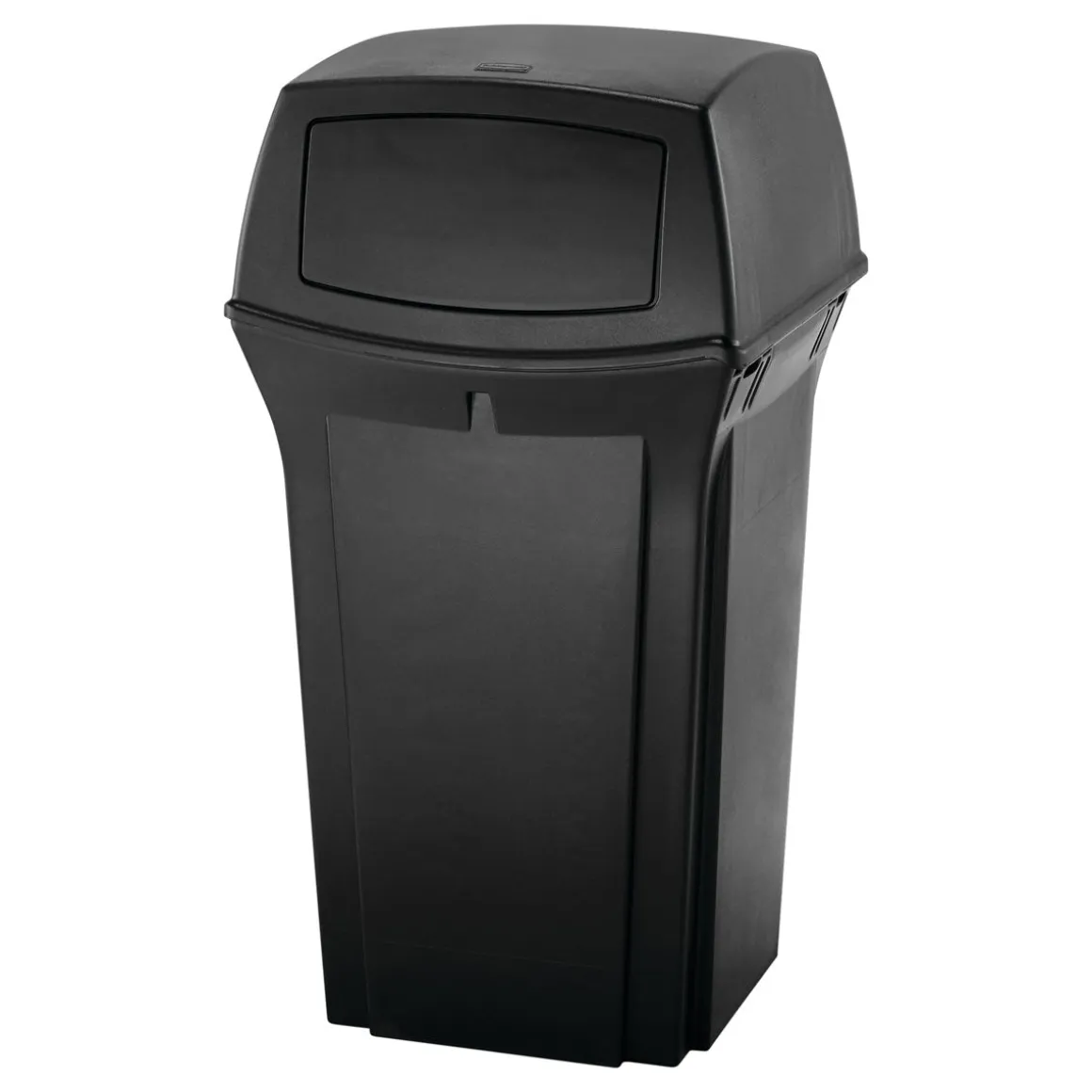 Rubbermaid® Ranger® 45 Gallon Black Trash Can w/ 2 Swinging Doors