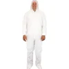 Safety Zone® White Flood Restoration Disposable Coveralls (L - 5XL Sizes Available) - Case of 25