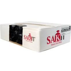 Sak-It™ 33 Gallon Black Low Density Coreless Trash Can Bags (33