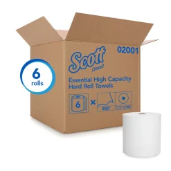 Scott® Essential™ High Capacity (8" x 950') Hard Roll Towels - 6 Rolls