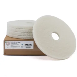 20" White Floor Buffer & Scrubber Polishing Pads - Case of 5