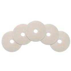 20" White Floor Buffer & Scrubber Polishing Pads - Case of 5