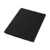 14" x 20" Black Wet Rectangular Floor Stripping Pads - Case of 5