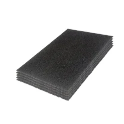 14" x 20" CleanFreak® 'Titan' Black Extreme Floor Stripping Pads - Case of 5