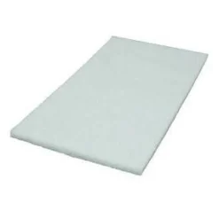 14" x 20" White Rectangular Floor Buffing Pads - Case of 5