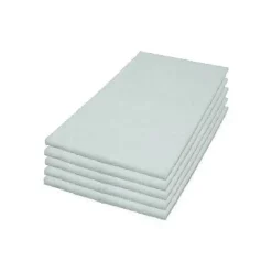 14" x 24" White Rectangular Polishing & Buffing Pads - Case of 5