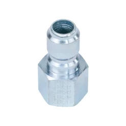 3/8" Zinc-Plated Steel Male Quick Connect Plug Coupler w/ Female Pipe Thread (FPT)